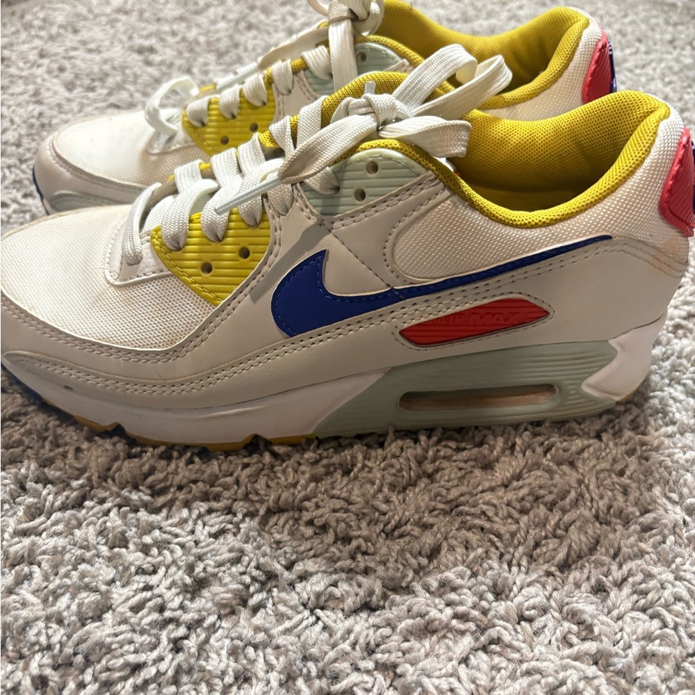 Nike Women's Sneakers White with Blue and Red Details